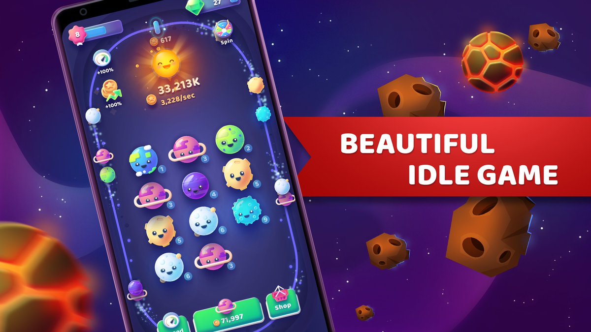 MooniesUniverse's tweet photo. Have you tried this new addictive idle game? Moonies are awaiting for you to merge them and discover more new cool planets!🌞🤗 https://t.co/Cil4NMiZ35