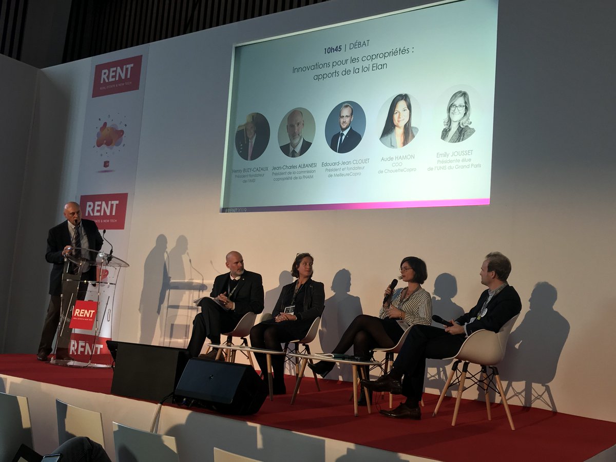 Salon #Rent 
Notre Chouette COO Aude Hamon lors de la conférence : « Innovations pour les copropriétés : les apports de la loi Élan »