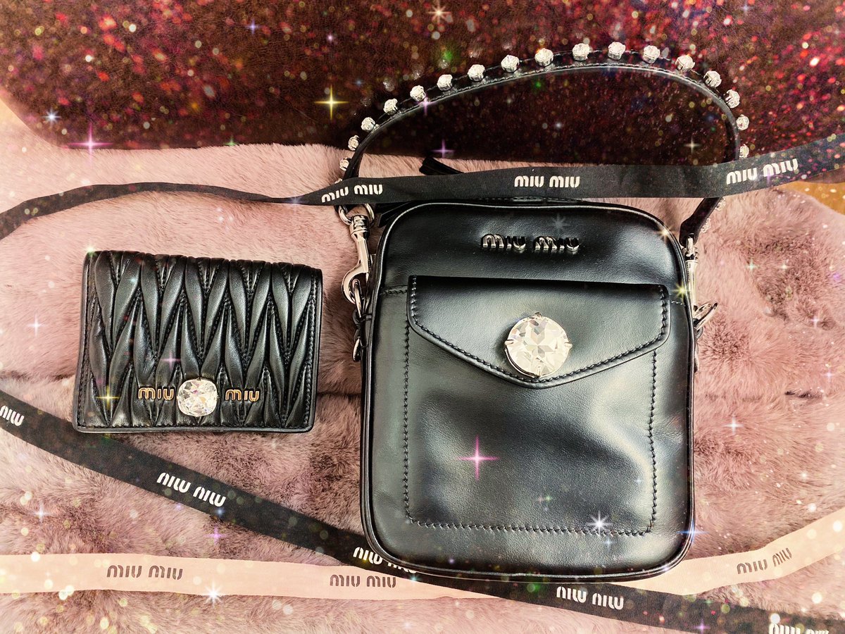 miumiuの新しいキラキラバックとお財布買ったよ👛👜 miumiuは