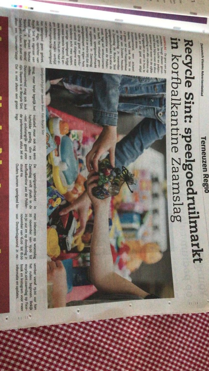 In het ZVA: #Recyclesint #Zaamslag #duurzaam #ruilenishetnieuwekopen