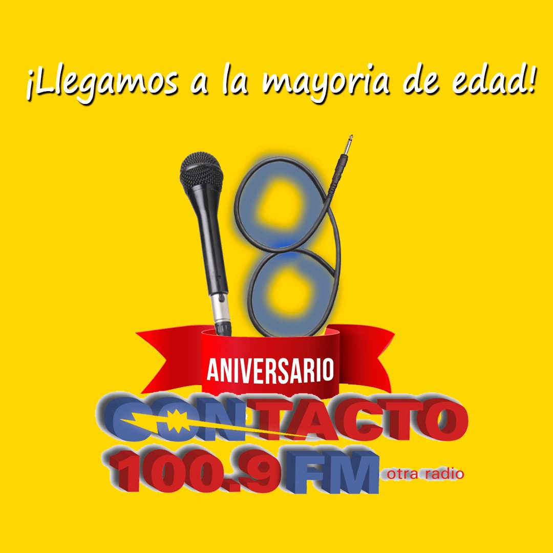 ContactoFmLasPa's tweet photo. 🎊Hoy estamos de festejos, cumplimos 18 años 🎉

Gracias a todxs nuestro clientes, oyentes por acompañarnos en esta que es como dice nuestro slogan 𝗢𝗧𝗥𝗔 𝗥𝗔𝗗𝗜𝗢 https://t.co/s6CoakA4nf