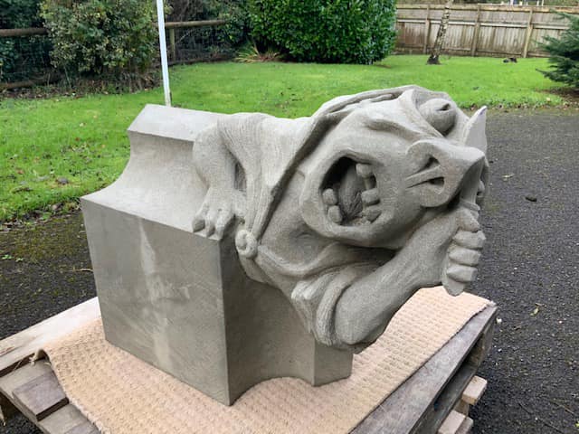 CUT OFF YOUR NOSE TO SPITE YOUR FACE?
Gargoyle carved by Oliver Coe of <a href="/coestoneltd/">Coe Stone Ltd</a> for St Florence Church near Tenby.   #Election2019 #stonecarving