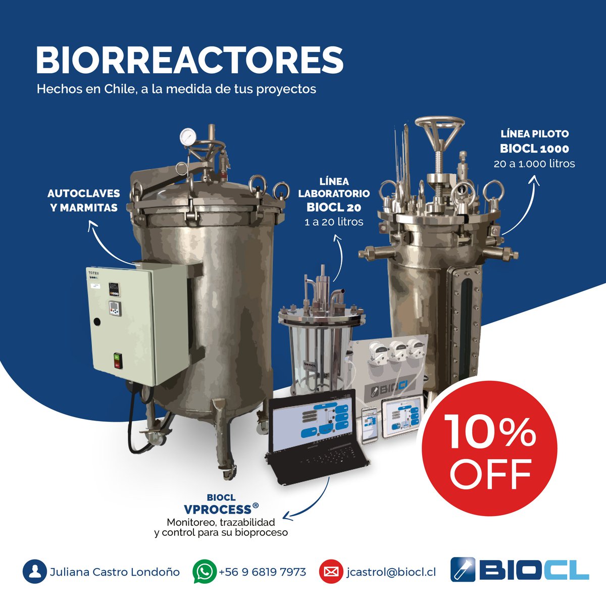 Biocl_Chile's tweet image. #Descuentos que no te puedes perder¡¡¡. Si ya posees una cotización de nosotros, contáctanos con esta, y te daremos descuento adicional. #Biorreactores #biotech #Fermentador #BiotecnologiaChile #CienciaLab