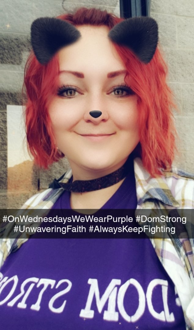 _HayLee_92's tweet image. #OnWednesdaysWeWearPurple #DomStrong #UnwaveringFaith #alwayskeepfighting