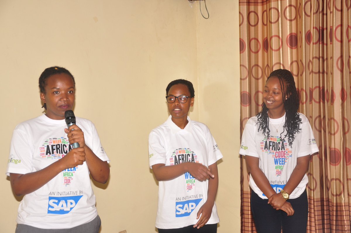 UNESCO_rwanda's tweet photo. Flash back to @AfricaCodeWeek in October, 30th : ''Today we are encouraging &amp; inspiring #Girls to join #coding and create sustainable solutions for #Rwanda'' Albert MUTESA, SG @cnru2020 expressed. @DigiCenterRW @ACEIoT_UR @NextEinsteinFor

#Team🇷🇼
#sap4good
#GirlsCracktheCode https://t.co/1s9ZG9oP48