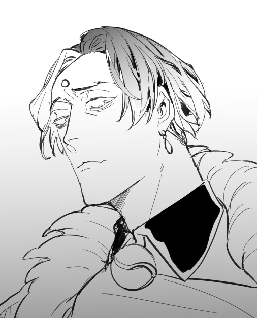 久しぶりに絵を描こうとおもったけどうまく描けず俺は泣きながら推しを描いた…(?) 