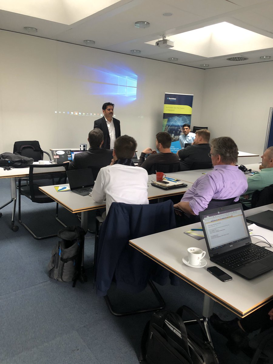 markScheidter's tweet photo. Crowded house with our Tech Data DPS Deep dive community in our Munich office . Engeneering giving us insides on the dps portfolio . Thanks to all our great resellers for attending #powerprotect #globalnumberone #getmodern @TechDataDE @DellEMCProtect @Tech_Data @DellTechPartner https://t.co/01DUJ73eEf