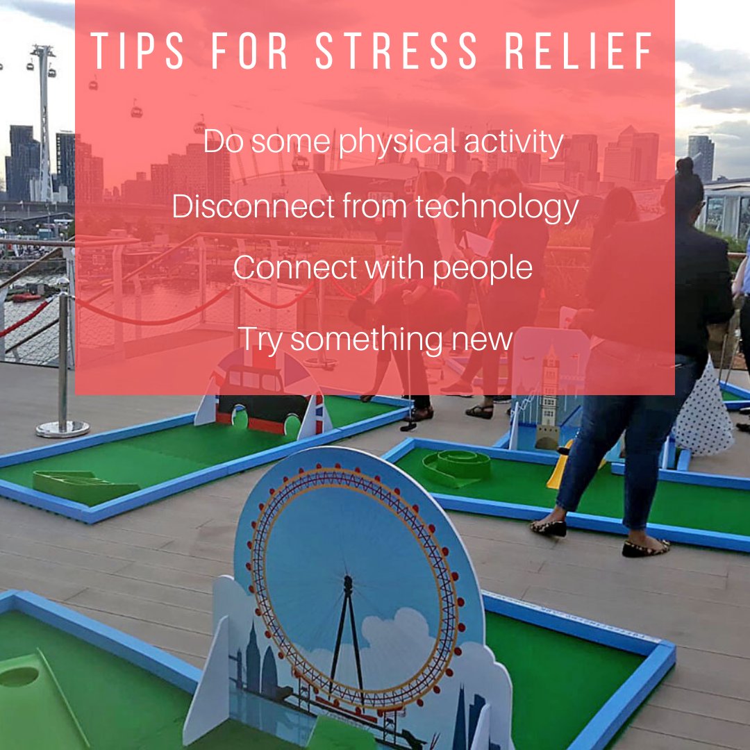 putterfingers's tweet photo. Did you know that when the body is stressed it expects to do some physical activity? Mini golf can burn up to 300 calories an hour #NationalStressAwarenessDay #stress #stressrelief #Crazygolf #minigolf #miniaturegolf #adventuregolf #crazygolfhire #minigolfhire https://t.co/bV380EkRyv