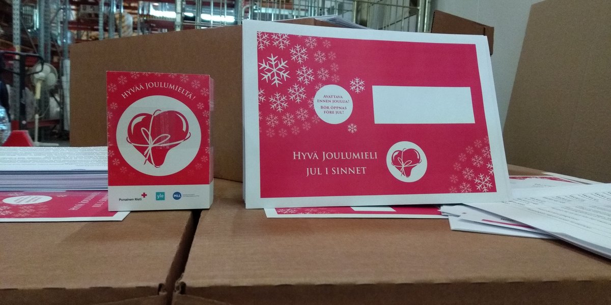 PunainenRisti's tweet photo. Siinä ne nyt ovat, valmiina postitukseen: 28 000 Hyvä Joulumieli -ruokalahjakorttia vähävaraisten lapsiperheiden avuksi! ❤

Hyvä Joulumieli -keräys alkaa 21.11.
https://t.co/89xVuz1YR9
#hyväjoulumieli https://t.co/o99EAllSiu