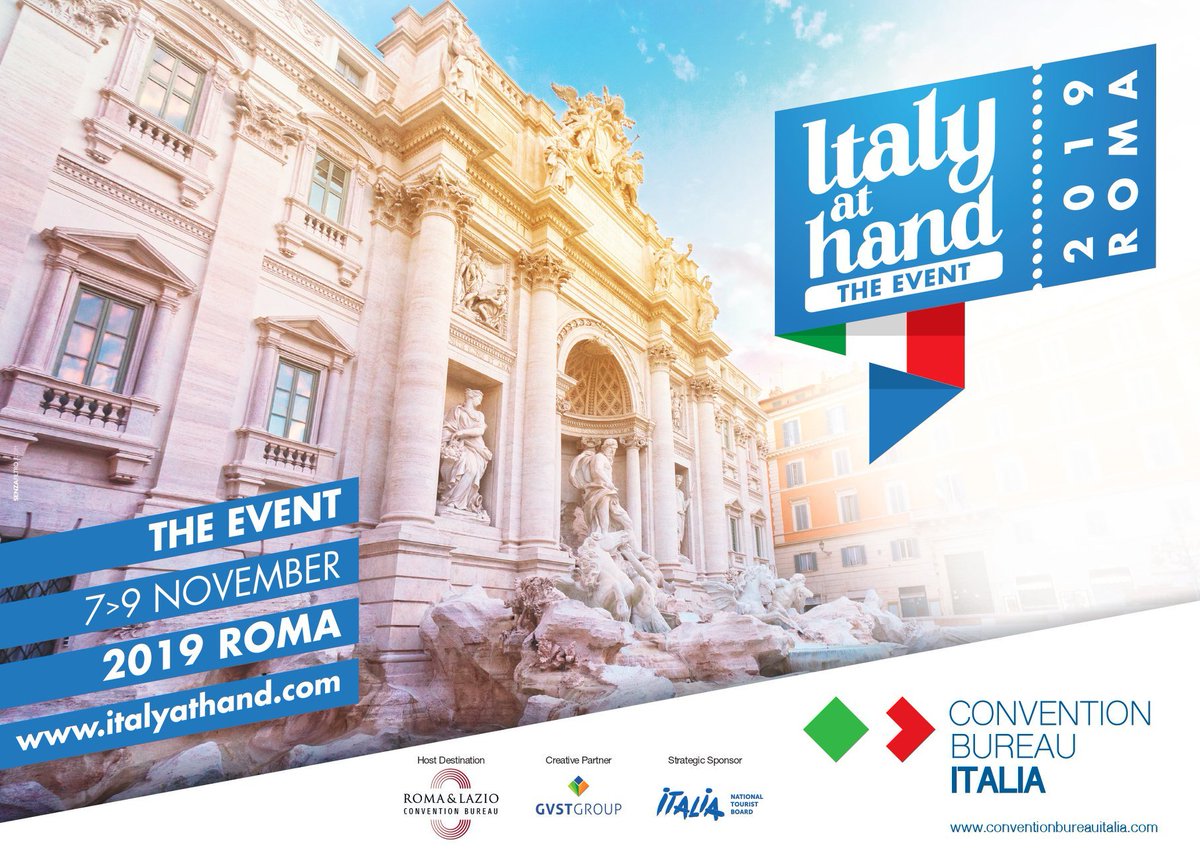 Bologna_CB's tweet photo. 💙 Dopo aver ospitato, nel 2018, la sua prima edizione siamo pronti per il nuovo #ItalyatHand 👏😎

Saremo a #Roma, insieme a @CBitalia_  e al meglio della #MeetingIndustry italiana, per incontrare #buyer internazionali altamente qualificati. 🌍

#BolognaCB #iah19 #MICE https://t.co/MqLM2h8p1J