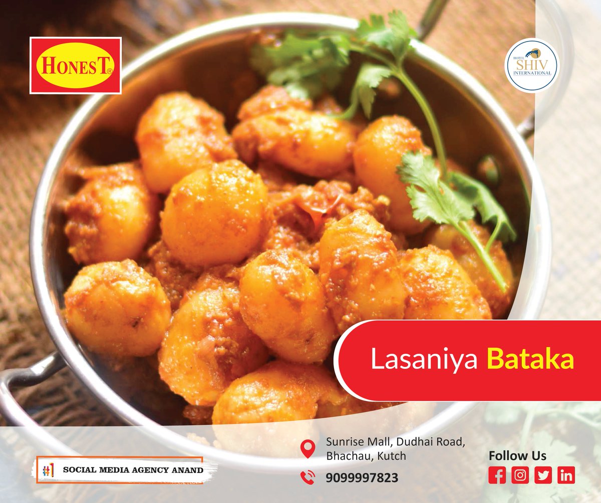 hotel_shiv's tweet photo. Enjoy Lasaniya Bataka At @hotel_shiv 

#lasaniyabataka #kathiyawadi #gujarati #tasty #restaurant #foodie #dinner #healthyfood #vegetarian #lunch #delicious #yummy #foodphotography #foodlover #hungry #tasty #foodies #hotelShivInternational #hotelshiv #bhachau #gujarat https://t.co/pFPwy8QndD