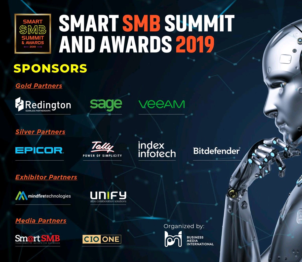 SmrtSMB's tweet photo. #SmartSMBSummit &amp; Awards Riyadh would like to thank all its sponsors for supporting the event. All set to welcome 300+ C level executives &amp; Sr. IT decision-makers from Riyadh's mid and upper mid-market sectors on 13th November.

For more info please visit https://t.co/G7pcp58mBV https://t.co/zL1r4jikaB