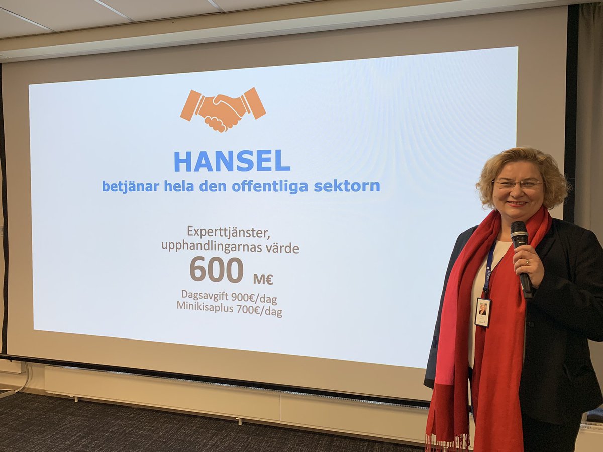 Hälsningar från Vasa, berättade om @Hansel_Oy upphandlingstjänster på vår höstturnee på svenska #svenskadagen