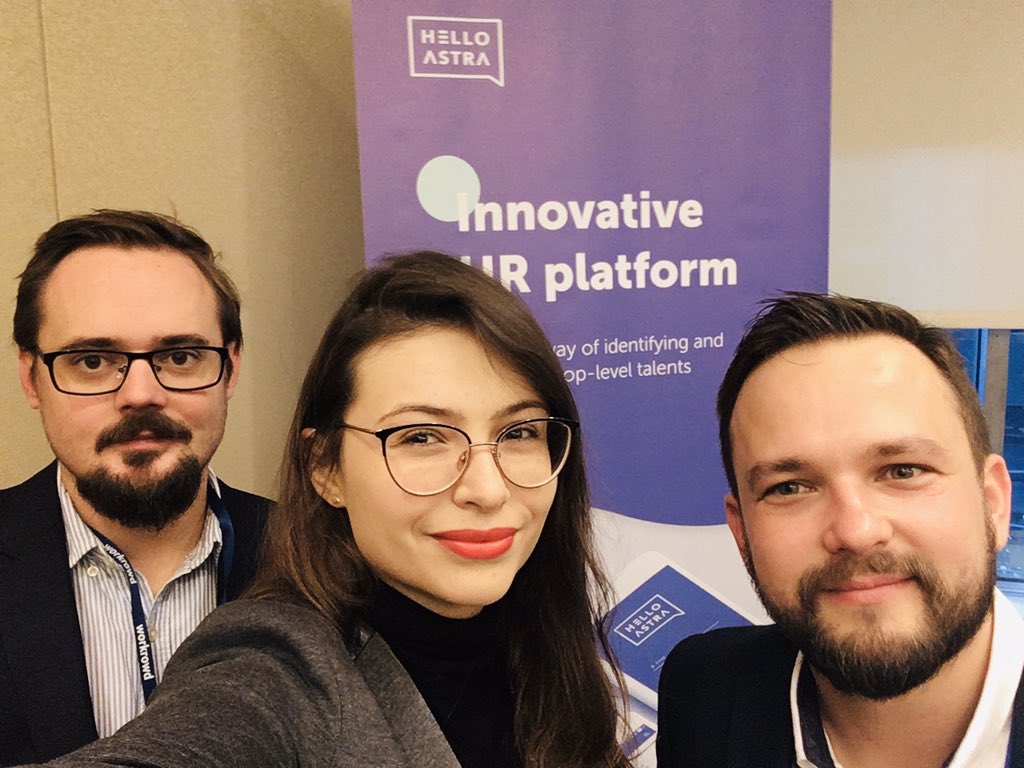 HelloAstra's tweet photo. Say Hello to #HelloAstra Team! You can find us at booth No. 6!#HRTechSummit #HR #ATS https://t.co/UdXUx6VjCt
