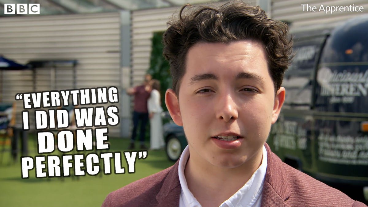 bbcapprentice's tweet photo. Modesty is the best policy.
#TheApprentice https://t.co/uMTEiitTVQ