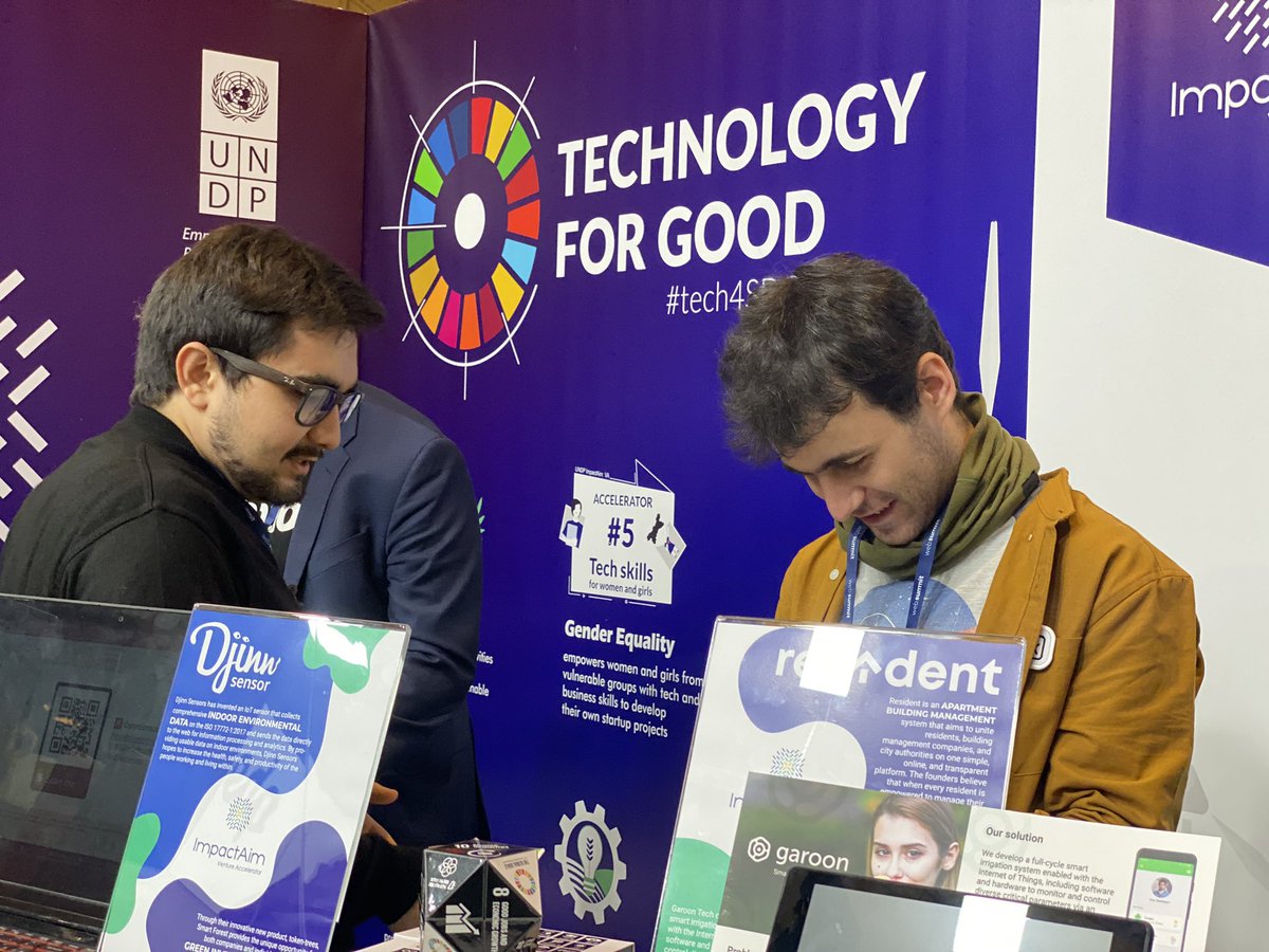 impactaimVA's tweet photo. @WebSummit Day 2 is full of positive vibes! If you want to know more about our startups Mossil, Garoon Tech, Djinn Sensor, Resident, Smart Forest, Viciniti, Velvioo and Areebus hurry up to our booth N 273 Pavilion 2 to meet them!
#websummut #ccta #acc5 @UNDPArmenia @SDG2030 https://t.co/Gtss7h73jS