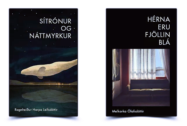 svikaskald's tweet photo. Svikaskáld kynna með stolti: Sítrónur og náttmyrkur eftir Ragnheiði Hörpu Leifsdóttur og Hérna eru fjöllin blá eftir Melkorku Ólafsdóttur✨✨✨

Pantið áritað eintak heim á https://t.co/Ef2jWVoEwl 🔥 https://t.co/D12pcr9lun