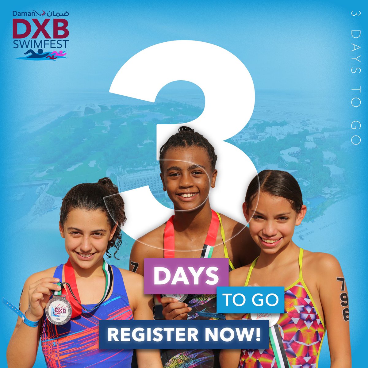 DXBSwimFest's tweet photo. 3️⃣ Days before we race the open water at JA The Resort! 

🏊‍♂️ Who is joining us? 🏊‍♂️

@DamanInsurance @JAresorts @DXBFitChallenge @DubaiSC https://t.co/tsS3NIwWop