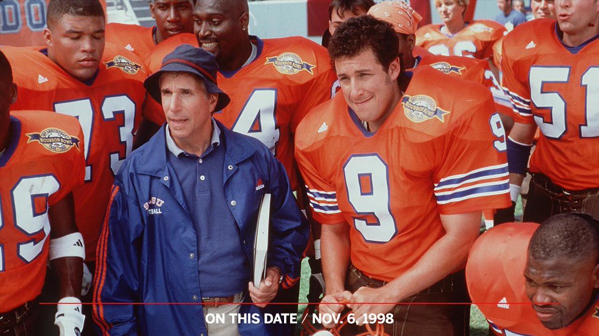 On this day in 1998, Bobby Boucher showed up at halftime and the Mud Dogs won the Bourbon Bowl.