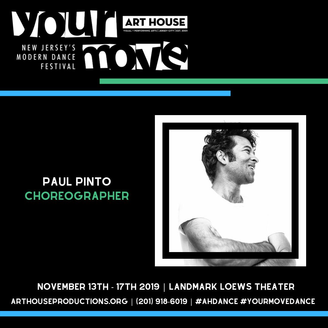 arthouseprods's tweet photo. In the weeks leading up to the 10th Annual Your Move, we'll be highlighting this year's choreographers! Jersey City's own Paul Pinto will be presented on Nov. 14 & 17!
#YourMoveDance #AHDance #dance #jerseycitydance #moderndance #dancenj #dancenewjersey #njtheatre #njarts https://t.co/i7uelp0dXX
