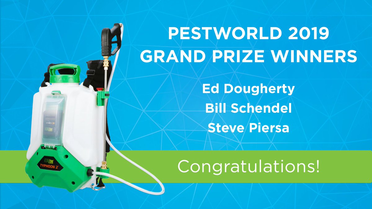SyngentaPest's tweet photo. Congratulations to the following #AdvionWDG photo experience winners from #PestWorld2019! They posed like the PMP in our ad and each won a battery-powered @FZSprayer. Thanks for participating! https://t.co/37Quv2U3dg
