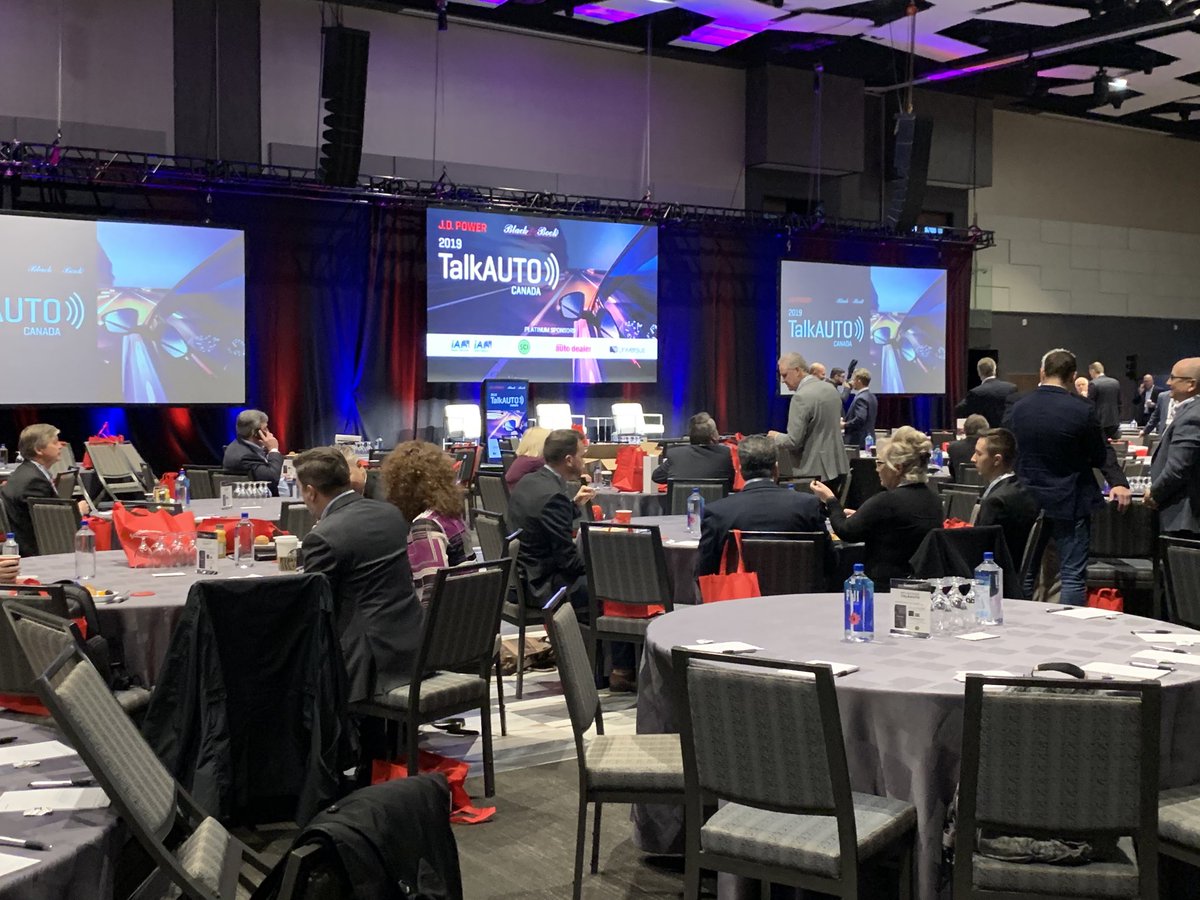 autodealermag's tweet photo. TalkAUTO 2019 about to kickoff at Universal Event Space in Vaughan, Ont. Another sold out event and strong lineup #talkautocanada https://t.co/hxRDGGOXvG