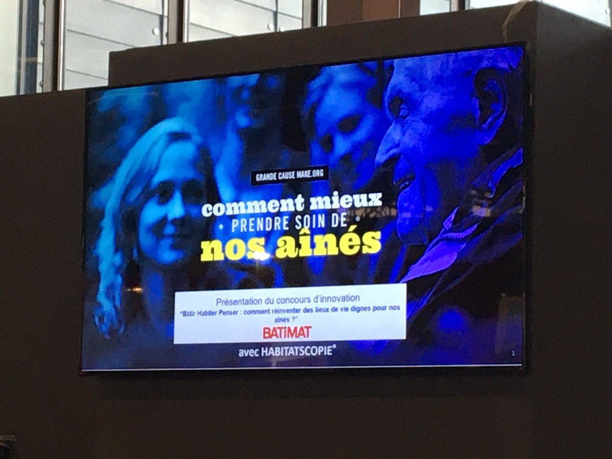 cendrineoff's tweet photo. Bâtir habiter penser : comment réinventer des lieux de vie dignes pour nos aînés ? #habitatscopie #live #now @Batimat avec @axeldauchez #makeorg @gloizeaud #philippepelletier https://t.co/W6ch5CplGs