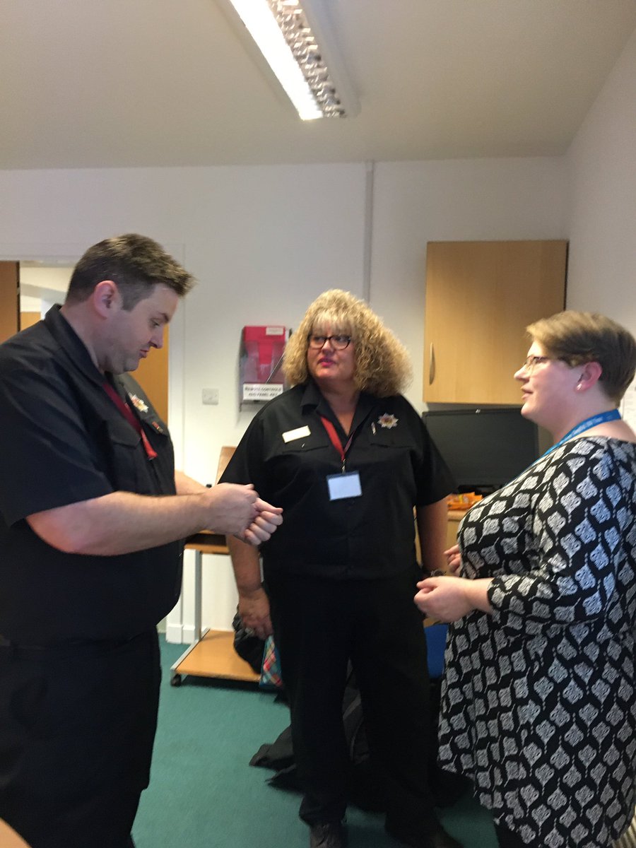 Kasha and her supportive SFRS colleagues for her QI project <a href="/NHSGrampian/">NHS Grampian</a> <a href="/DrGrays_Elgin/">Dr Gray's Hospital</a> #homesafety #referralstoSFRS