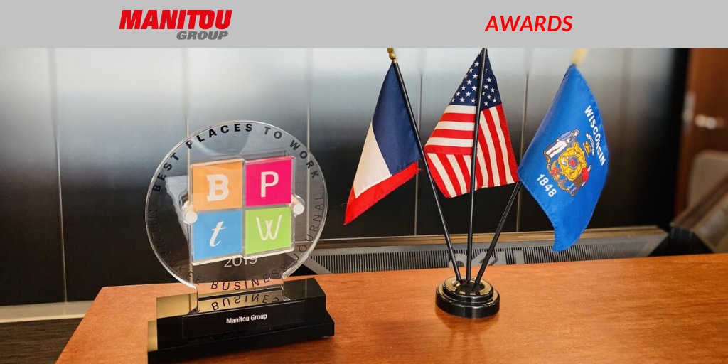 [#Awards] <a href="/GroupManitou/">Manitou Group</a> was honored 2019 Best Places to Work in Wisconsin by the Milwaukee Business Journal, recognizing companies that have great work environment and practices.

<a href="/MKEBizJournal/">Milwaukee Business Journal</a> #HR