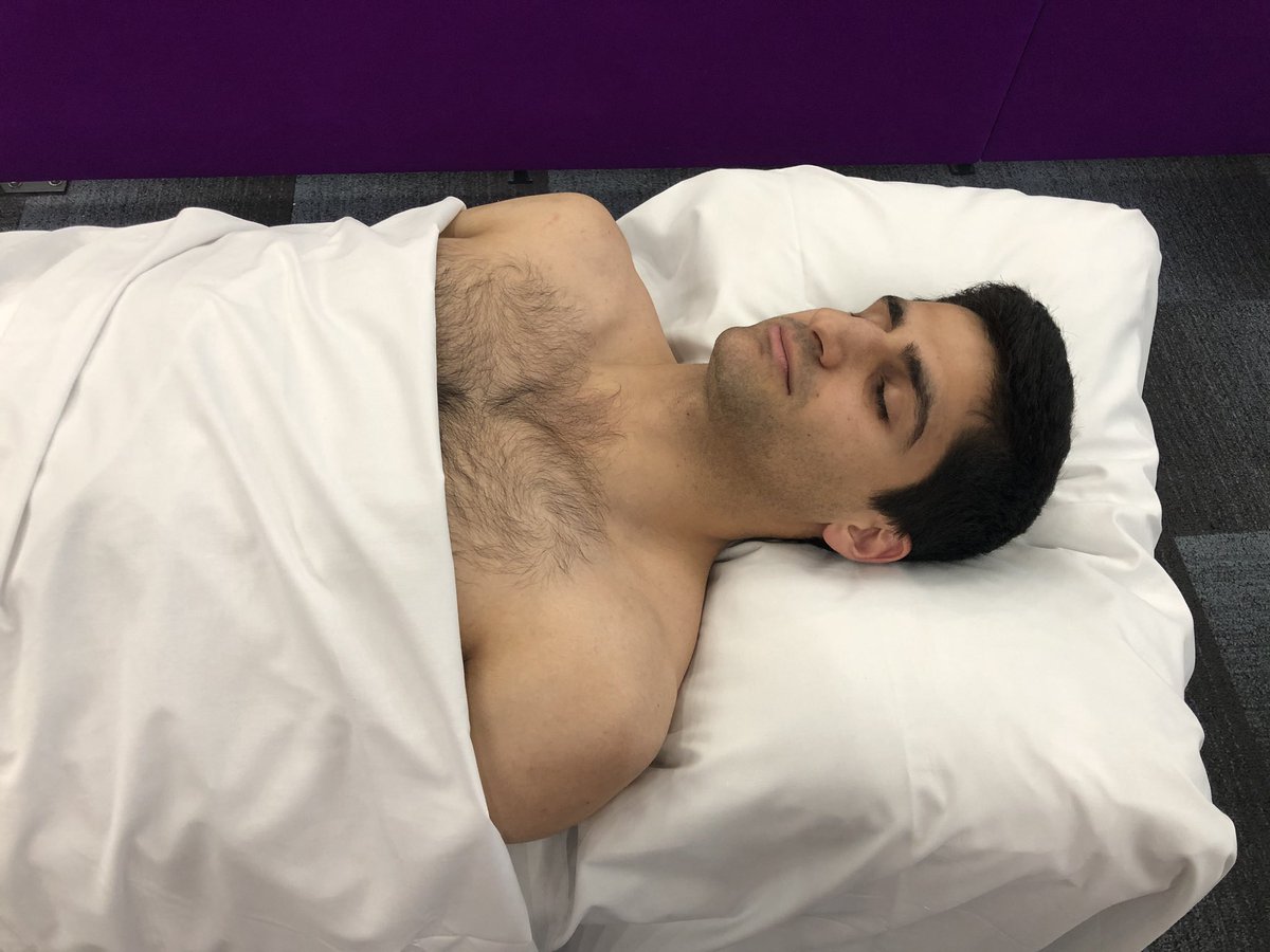 ilovepathology's tweet photo. Meet Faris, today’s brave volunteer. He’s a very convincing dead body, I must remember to tell the audience he’s alive! #LivingAutopsy National #PathologyWeek https://t.co/3buhcxjtWw
