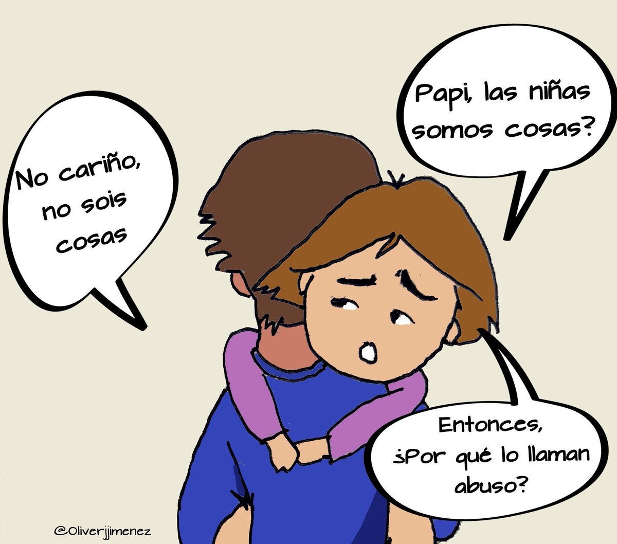 OliverJJimenez's tweet photo. "Hay que suprimir del Código Penal el término "abusos sexuales...las mujeres no están para ser usadas" 
Inspirado en @JoaquimBoschGra 
#NoEsAbusoEsViolación https://t.co/7JAoFLFrFO