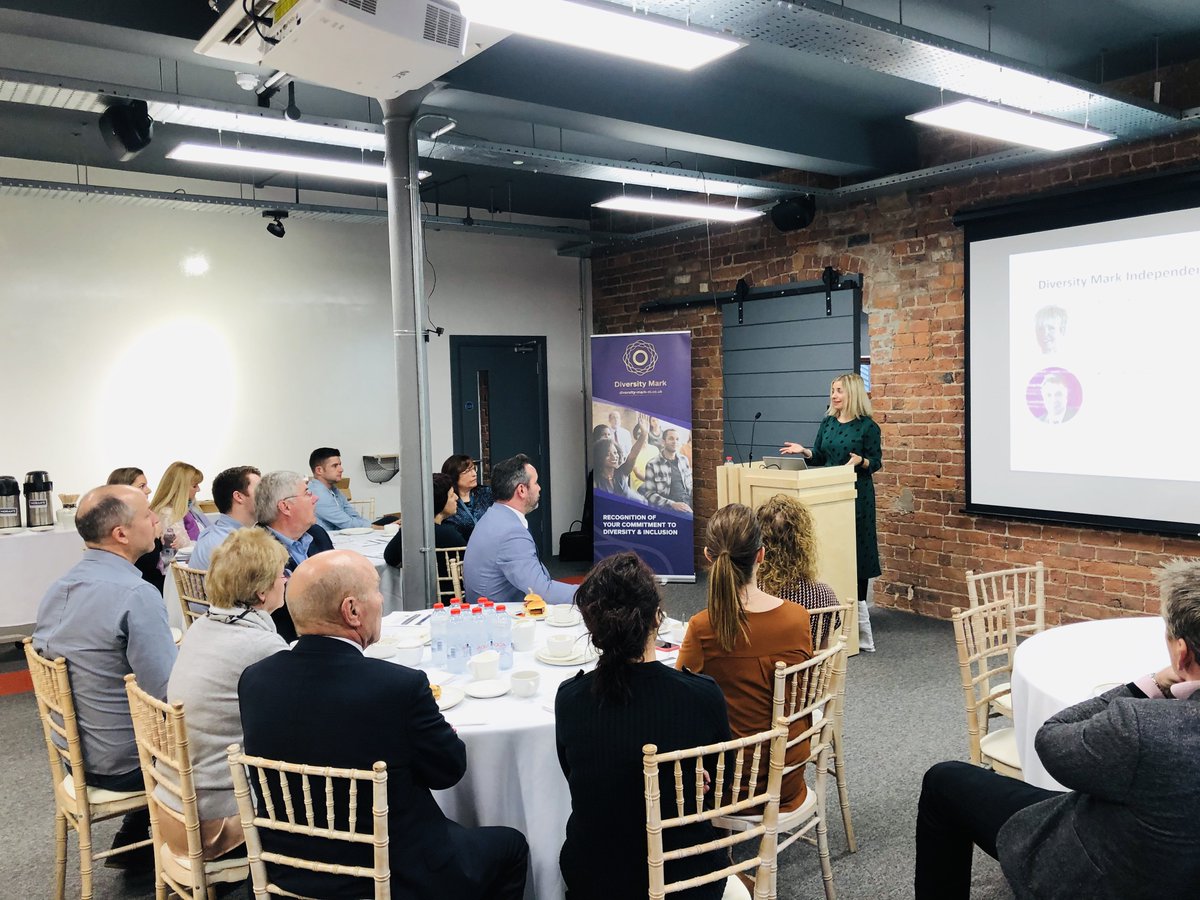 LearningPool's tweet photo. Lovely morning hosting breakfast with @DiversityMarkNI for local businesses to learn all about the Charter Mark and what it means. Thanks to Christine for all the great information #diversityandinclusion #chartermark https://t.co/n9N2VWzn0C