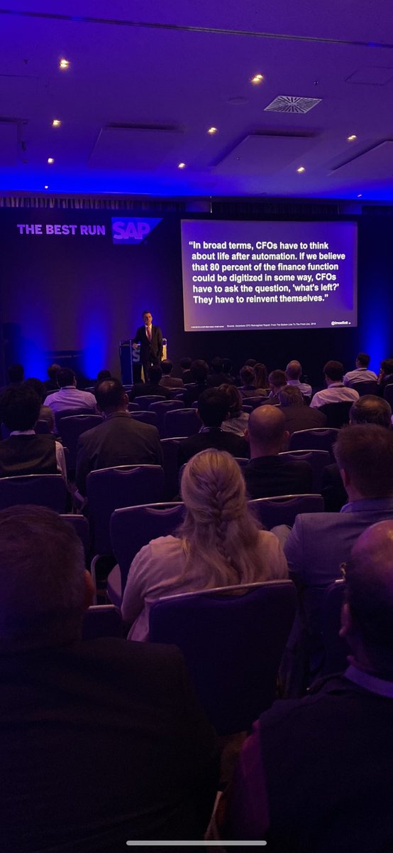 emma_durnall's tweet photo. “CFOs have to ask the question, ‘what’s left?’ from @timoelliott #sapintelfin https://t.co/rrsBTkYvLc