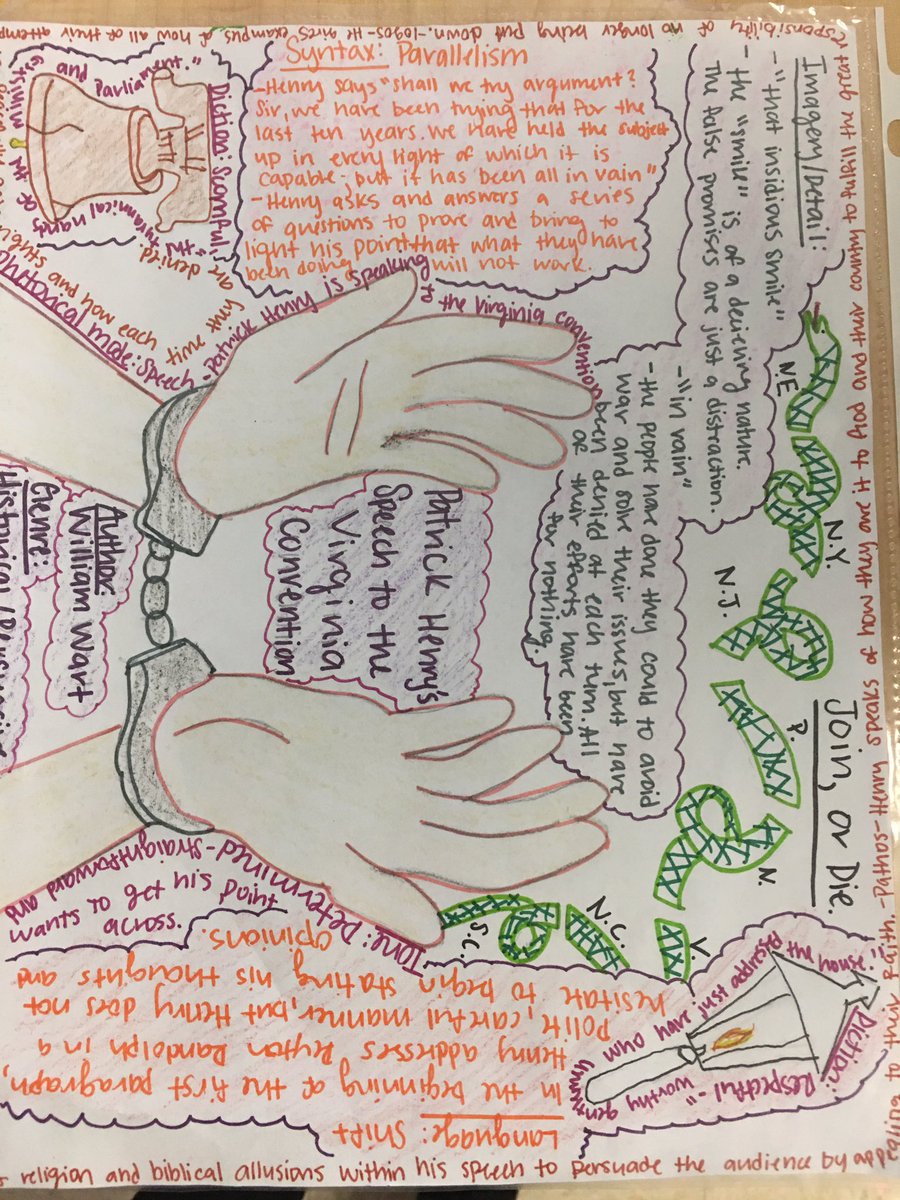 shricko1's tweet photo. AP juniors doing some deep thinking with Patrick Henry’s Speech to the Virginia Convention. #APLang #jacketslearn https://t.co/SlwLcRfc2o