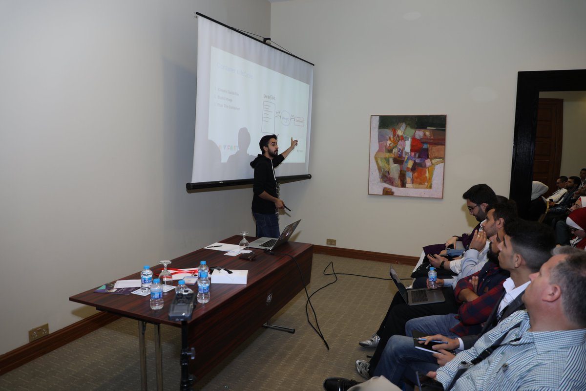 MajdJamaah's tweet photo. During our GDG #DevFest19 Amman which held within the First Arab Artificatl Intilengace Summit 2019, where I talked about Kubernetes & Docker in Google Cloud with Microservices Architecture.
#DevFest19 #DevFestAmman #TheFutureIsNow #AAIS #AAIS19 #GDG #GDGMENA #WTM #WTMMENA https://t.co/DW8TZIH0aT