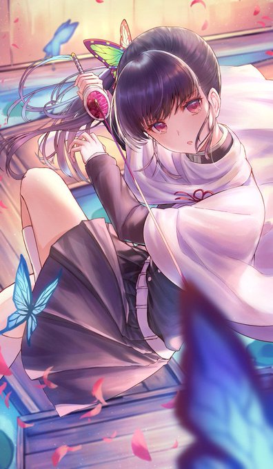 World of Our FantasyさんがTwitterに投稿した栗花落カナヲ(鬼滅の刃)のイラスト。