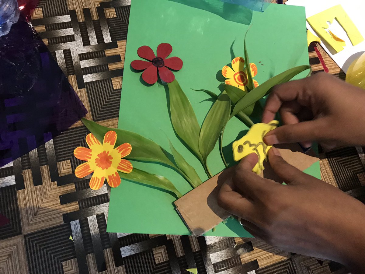 Backdrop for the water pump scene #rohingya #pss training #puppet project