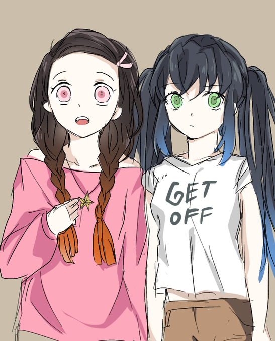 Himugatoki (comms close!)さんがTwitterに投稿した竈門禰豆子(鬼滅の刃)のイラスト。