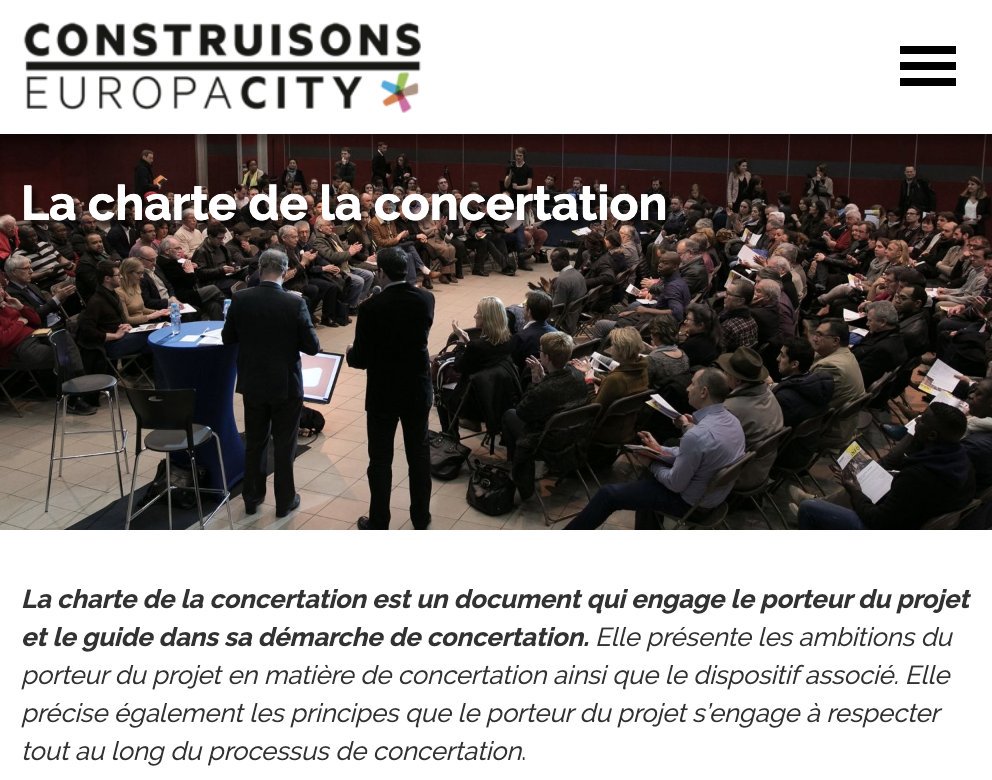 [#GrandRoissy] Jamais aucun projet privé en 🇫🇷 n'a été autant concerté avec habitants &amp; acteurs d'un territoire. Depuis 10 ans : réunions, permanences info, RDV terrain, visites d’étude, conf. en ligne, tournées 🚐 et un site dédié à la #concertation. ➡️ construisons-europacity.com/fr/