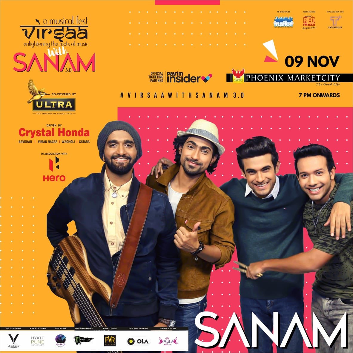KNC_Talent's tweet photo. Pune has always turned out in great numbers and showered them with immense love. And so SANAM Live in Pune is back again.. 9th November 2019 at Phoenix Market City Pune @phoenixmctypune
Get ready to get #SANAMized !!
#SANAM #SANAMlive #GigAlert #Pune https://t.co/ajZtTZhuYj