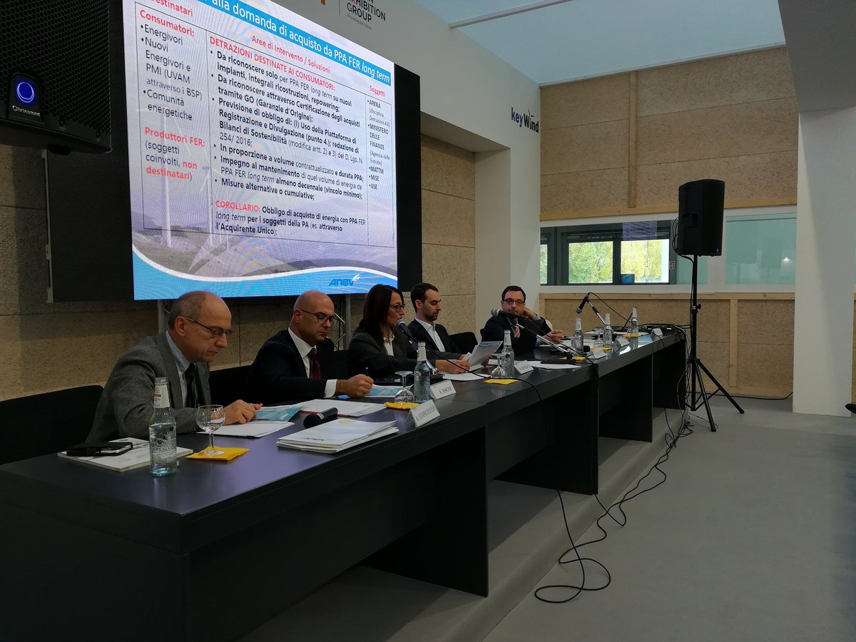 AnevEolico's tweet photo. In corso il convegno #ANEV sui #PPA @KeyEnergyit #KE2019 #KeyWind @IEGexpo https://t.co/kCiX4p3TUr