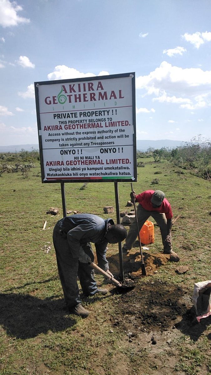 JikaKris's tweet photo. @4accountability A day after @CentumPLC's Akiira Geothermal Ltd put up a sign prohibiting Lorropil village from accessing what they have called home for years, police today fired live bullets, teargas and burnt their remaining clothes, food and other belongings. Funders @EIB's GEEREF needs to act https://t.co/vE9OphkqCM