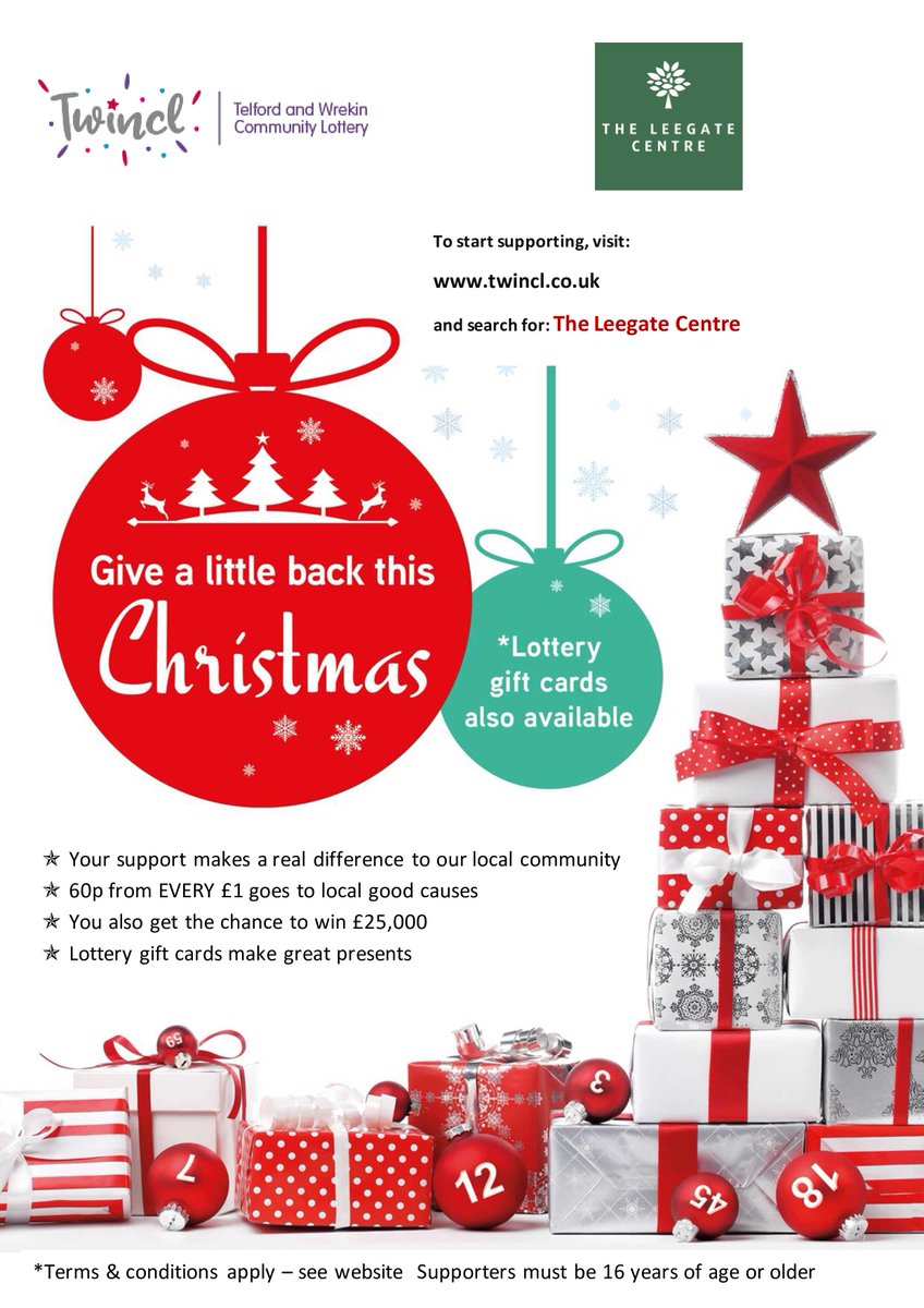 LeegomeryCC's tweet photo. ☃️🎄Support your Community Centre this Christmas 🎄☃️
Please help support your local Community Centre to help support others in our area! As your chosen organisation, for every ticket sold we receive 50% of the ticket sales and you have a chance locally to win £25,000 https://t.co/NOWznt0OEs