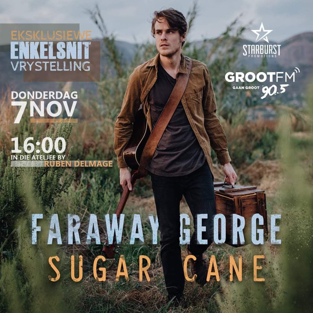#SugarCane <a href="/FarawayGeorge/">FarawayGeorge</a> 
More, 16H00, eksklusief op #SlatDiePad met <a href="/RubenDelmage/">Ruben Delmage</a> op <a href="/GrootFM/">GROOTfm 90.5</a> !!
Jy WIL dit hoor!
Luister op radio, aanlyn of DSTV 820!
<a href="/SACelebTweets/">𝘚𝘈 𝘊𝘦𝘭𝘦𝘣𝘳𝘪𝘵𝘺 & 𝘓𝘪𝘧𝘦𝘴𝘵𝘺𝘭𝘦</a> <a href="/sa_artists/">SA-ARTISTS</a> <a href="/AlishiavanDev/">Alishia</a> <a href="/PieterCloete/">Pieter Cloete</a> <a href="/celebspottersa/">@celebspotterSA</a> <a href="/AnnelieBouwer/">Annelie Bouwer</a>