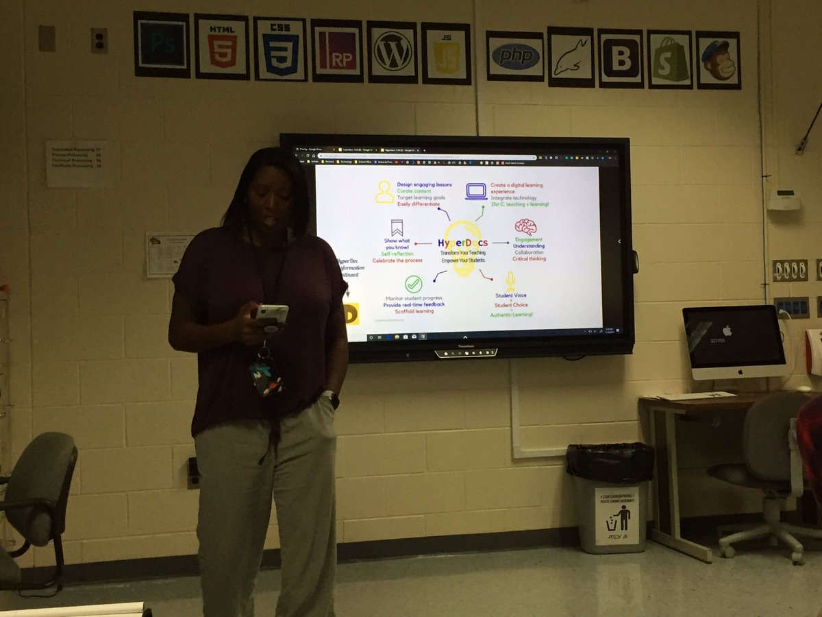 NegliaLou's tweet photo. Adding to my educational tool kit with a very informative PD session on Hyperdocs. Great job @mslkshpwll https://t.co/sCixVl2hWm