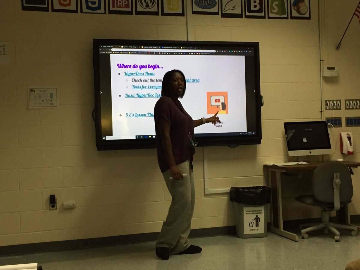 NegliaLou's tweet photo. Adding to my educational tool kit with a very informative PD session on Hyperdocs. Great job @mslkshpwll https://t.co/sCixVl2hWm