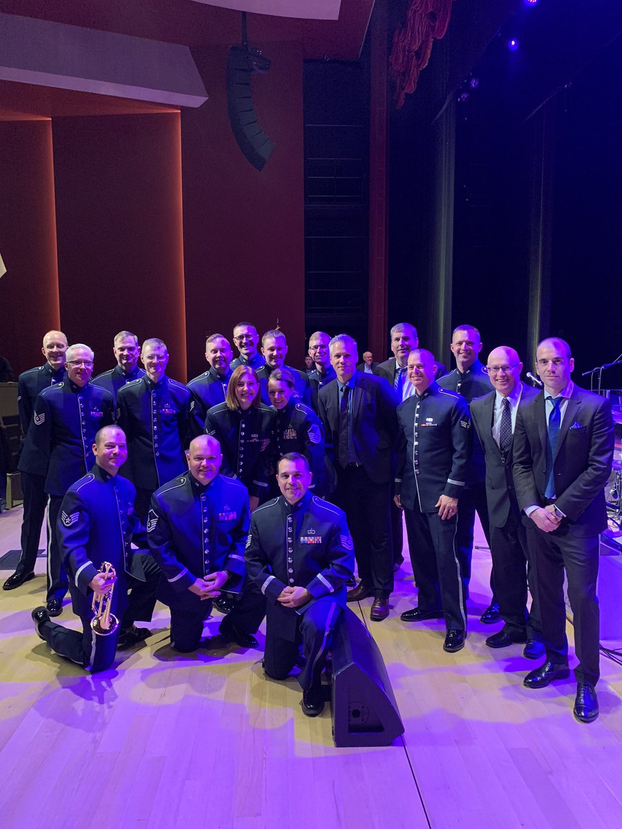 Really fun concert last night in Colorado Springs with the @usafacademyband Falconaires.  I grew up listening to this band and my first jazz teachers were members.  It was a thrill to play with them.