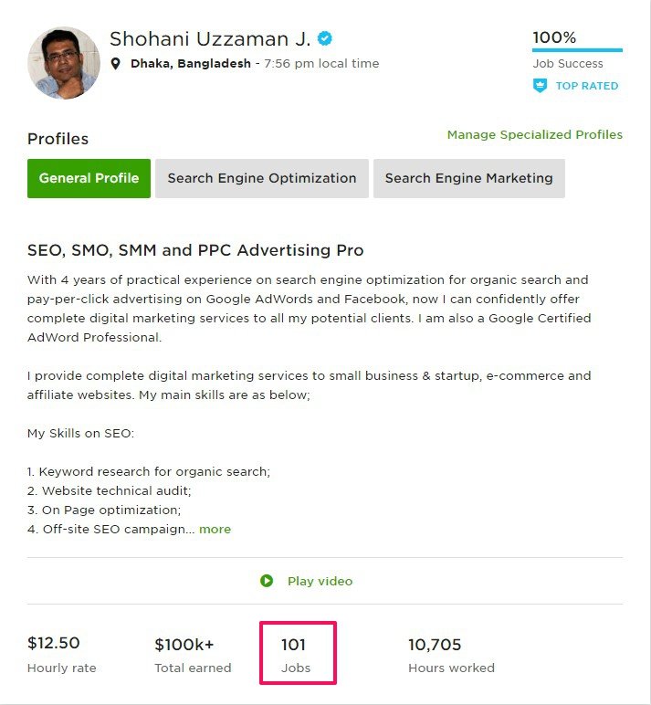 ShovonJoarder's tweet image. Few days back, completed 100 contracts on personal #Upwork Profile. Today touch the 11K Hours of completed work on personal #Upworkprofile.

Great achievement for me as a #DigitalMarketingManager of #FreelancersHUB😊