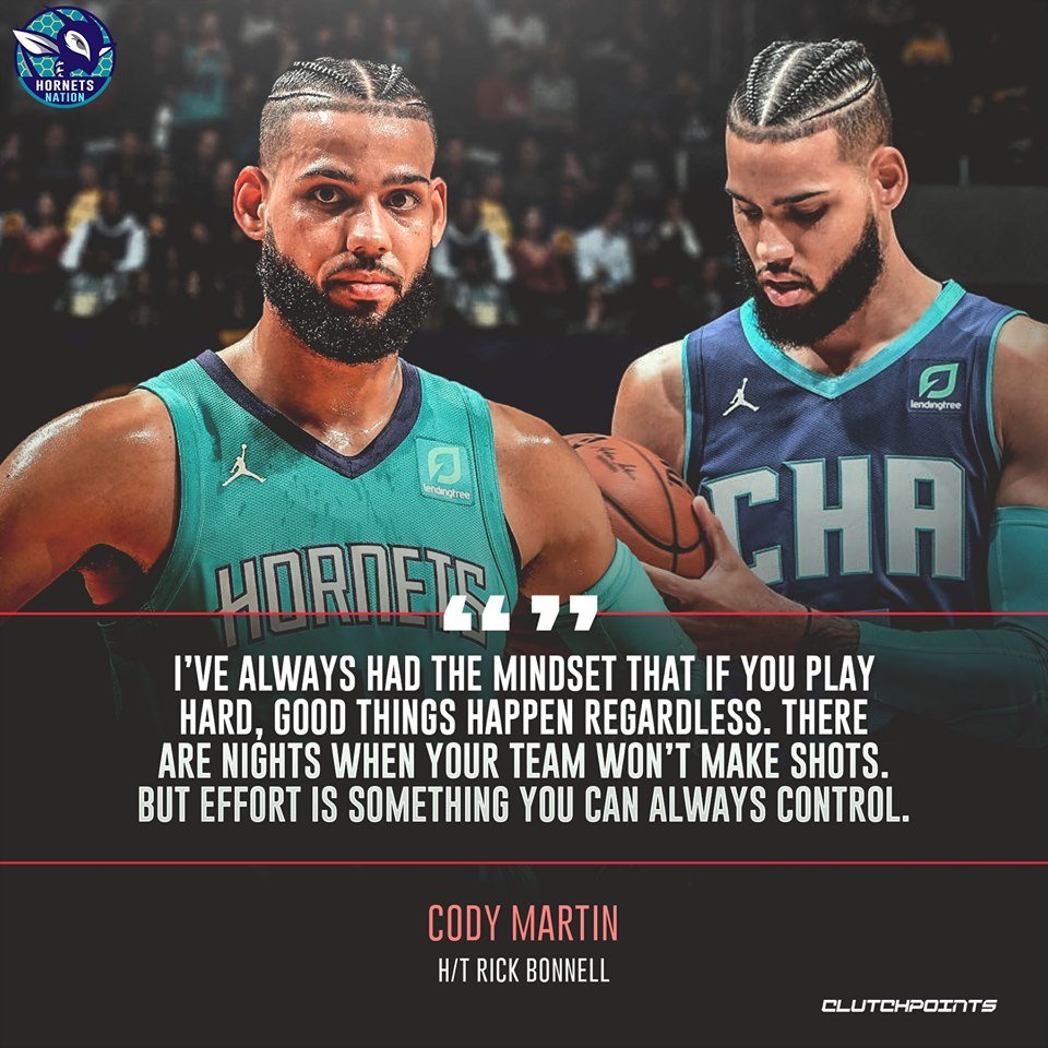 That’s absolutely right, Cody Martin. 💯👍

#Hornets30 #Hornets