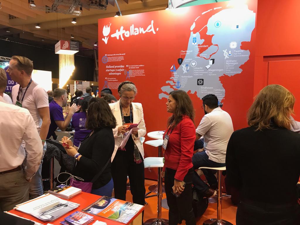NLembassyPT's tweet photo. It is busy at the #hollandcorner. Join the #dutchspirit at pav.2 booth E240. https://t.co/m8wC4X5nM2